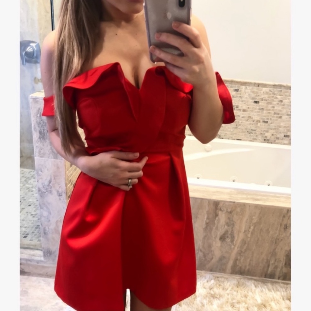 Topshop red dress
